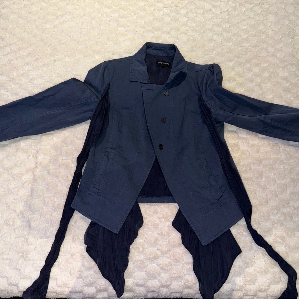 Patrizia Pepe Navy Blue Lightweight Asymmetrical Jacket